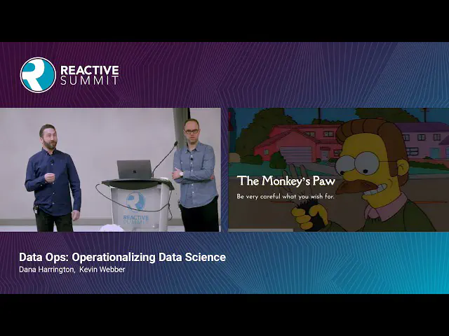 Thumbnail for the video DataOps: Operationalizing Data Science